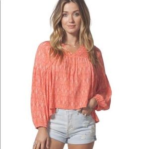 NWT Rip Curl Saltwater Coral Boho Top